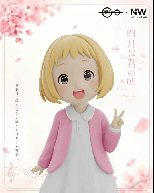 Фигурка Kaori Miyazono, Arima Kousei от Night Wing Studio × HERA Studio Каори Миязоно 1/4