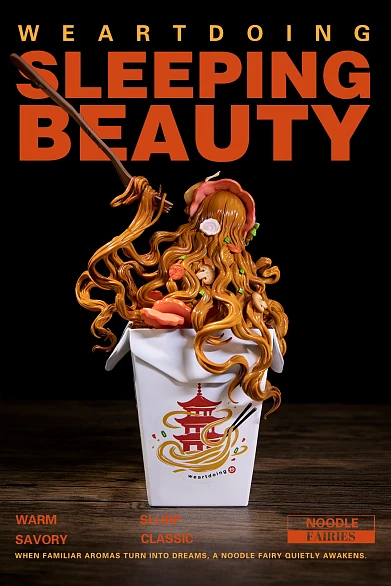 Фигурка Cup Noodle Girl - Seafood Flavor, Fried Noodle Girl - Original Sauce от WeArtDoing Studio Вариант «Жареная лапша - Классический соус»