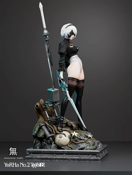 Фигурка YoRHa No. 2 Type B от Anonymous Studio Чёрная делюкс версия (1/4)