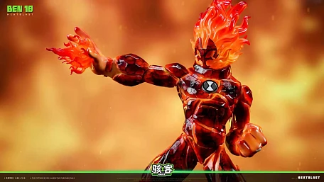 Фигурка Heatblast, Diamondhead от HAIKE Studio Человек-огонь обычная версия