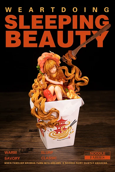 Фигурка Cup Noodle Girl - Seafood Flavor, Fried Noodle Girl - Original Sauce от WeArtDoing Studio Вариант «Жареная лапша - Классический соус»