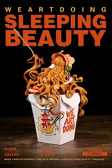 Фигурка Cup Noodle Girl - Seafood Flavor, Fried Noodle Girl - Original Sauce от WeArtDoing Studio Вариант «Жареная лапша - Классический соус»