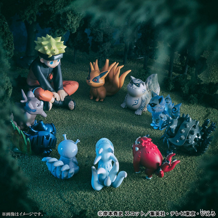 Naruto Uzumaki, Shukaku (One-Tails), Matatabi (Two-Tails), Isobu (Three-Tails), Son Goku (Four-Tails), Kokuo (Five-Tails), Saiken (Six-Tails), Chōmei (Seven-Tails), Gyuki (Eight-Tails), Kurama (Nine-Tails) от MegaHouse