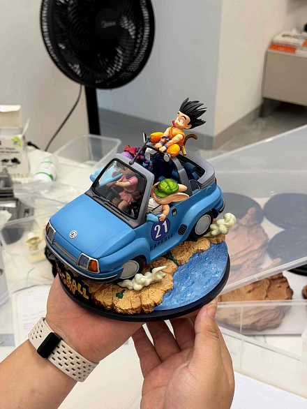 Фигурка Bulma, Son Goku, Oolong от QK Studio Версия с подставкой