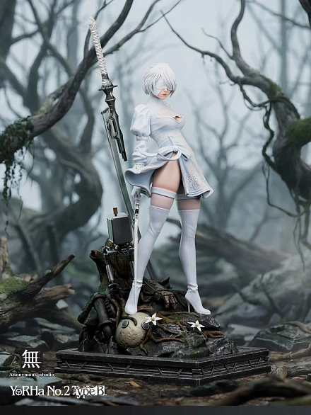 Фигурка YoRHa No. 2 Type B от Anonymous Studio Белая делюкс версия (1/4)