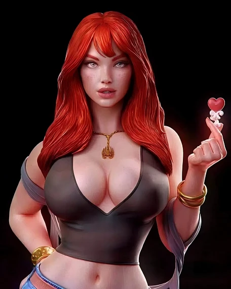 Фигурка Mary Jane Watson от Venus Customs Studio Версия в черном топике