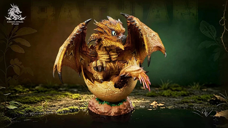 Фигурка Rathalos, Rathian от Dragon Realm Studio Золотая Ратиана