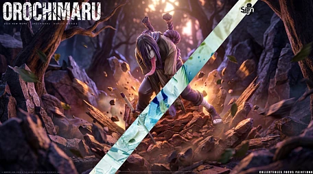 Фигурка Orochimaru от Sign Studio Платформа с травой