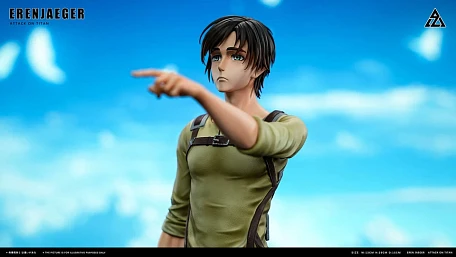Фигурка Eren Jaeger от AZ Studio Версия E: персонаж с двумя головами (игра + взгляд назад)