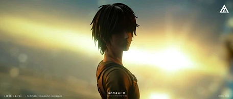 Фигурка Eren Jaeger от AZ Studio Версия E: персонаж с двумя головами (игра + взгляд назад)