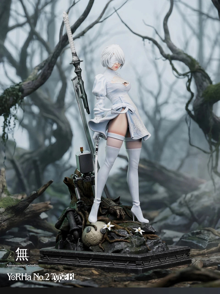 Фигурка YoRHa No. 2 Type B от Anonymous Studio Белая делюкс версия (1/4)