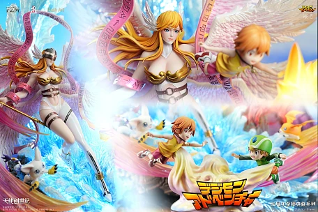 Фигурка AngeWomon, Patamon, Takeru Takaishi, Hikari Yagami, Tailmon, Angemon от SUPER HERO Studio, Flash Art Studio, Fantasy Zone Maker