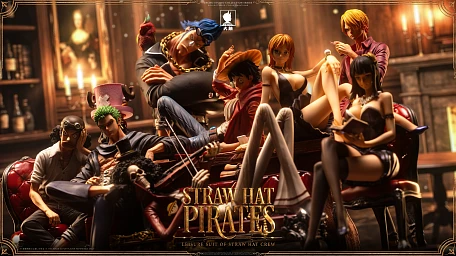 Фигурка Chopper, Monkey D. Luffy, Nami, Roronoa Zoro, Nico Robin, Brook, Usopp, Sanji Vinsmoke, Franky от Big Feeler Studio