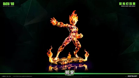 Фигурка Heatblast, Diamondhead от HAIKE Studio Человек-огонь светящаяся версия
