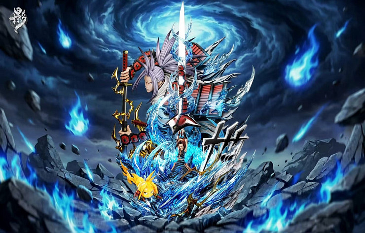 Фигурка Yoh Asakura, Amidamaru от LueYing Studio, DEMONS Studio