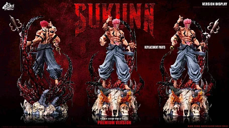 Фигурка Ryomen Sukuna от Black Studio Версия с пламенной базой