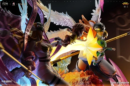 Фигурка AngeWomon, Patamon, Takeru Takaishi, Hikari Yagami, Tailmon, Angemon от SUPER HERO Studio, Flash Art Studio, Fantasy Zone Maker