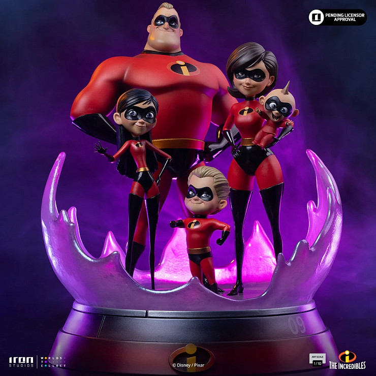 Mr. Incredible, Elastigirl, Violet Parr, Dash Parr, Jack-Jack Parr от Iron Studio