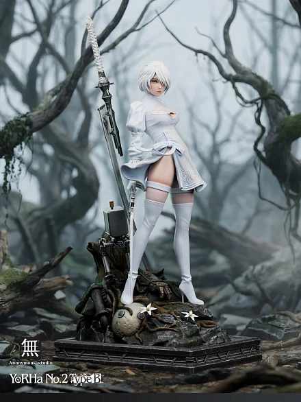 Фигурка YoRHa No. 2 Type B от Anonymous Studio Белая делюкс версия (1/4)