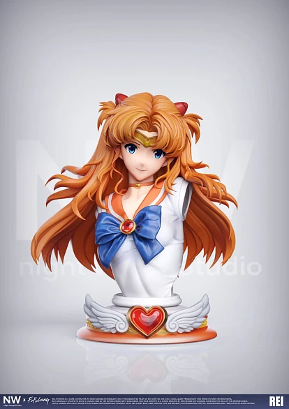 Фигурка Rei Ayanami, Asuka Langley Soryu от Night Wing Studio Бюст Аска 1/6 обычный цвет