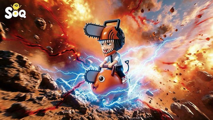 Фигурка Pochita, Denji от SOQ Studio