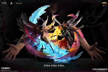 Фигурка AngeWomon, Patamon, Takeru Takaishi, Hikari Yagami, Tailmon, Angemon от SUPER HERO Studio, Flash Art Studio, Fantasy Zone Maker