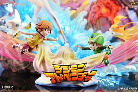 Фигурка AngeWomon, Patamon, Takeru Takaishi, Hikari Yagami, Tailmon, Angemon от SUPER HERO Studio, Flash Art Studio, Fantasy Zone Maker
