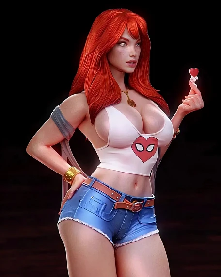 Фигурка Mary Jane Watson от Venus Customs Studio Версия в белом топике