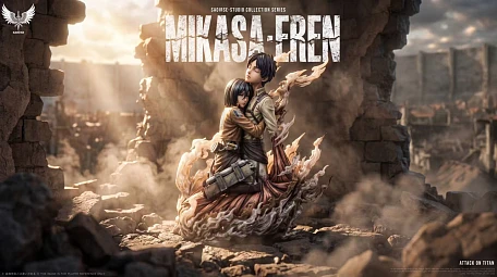 Фигурка Mikasa Ackerman, Eren Yeager от Saoirse Studio