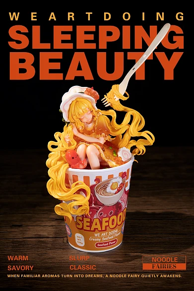 Фигурка Cup Noodle Girl - Seafood Flavor, Fried Noodle Girl - Original Sauce от WeArtDoing Studio Вариант «Стаканчик с лапшой - Морепродукты»