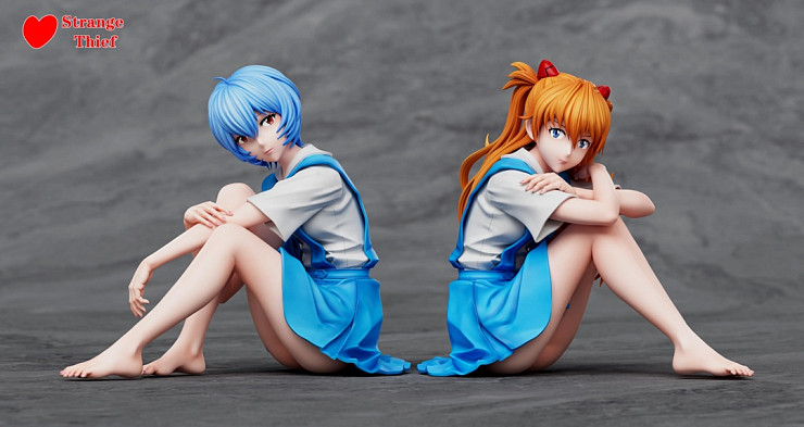 Asuka Langley Souryuu, Ayanami Rei от Strange Thief Studio