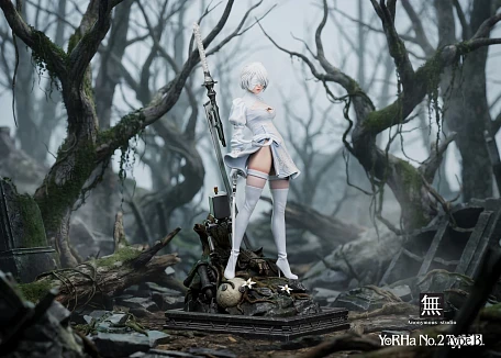 Фигурка YoRHa No. 2 Type B от Anonymous Studio Белая делюкс версия (1/4)