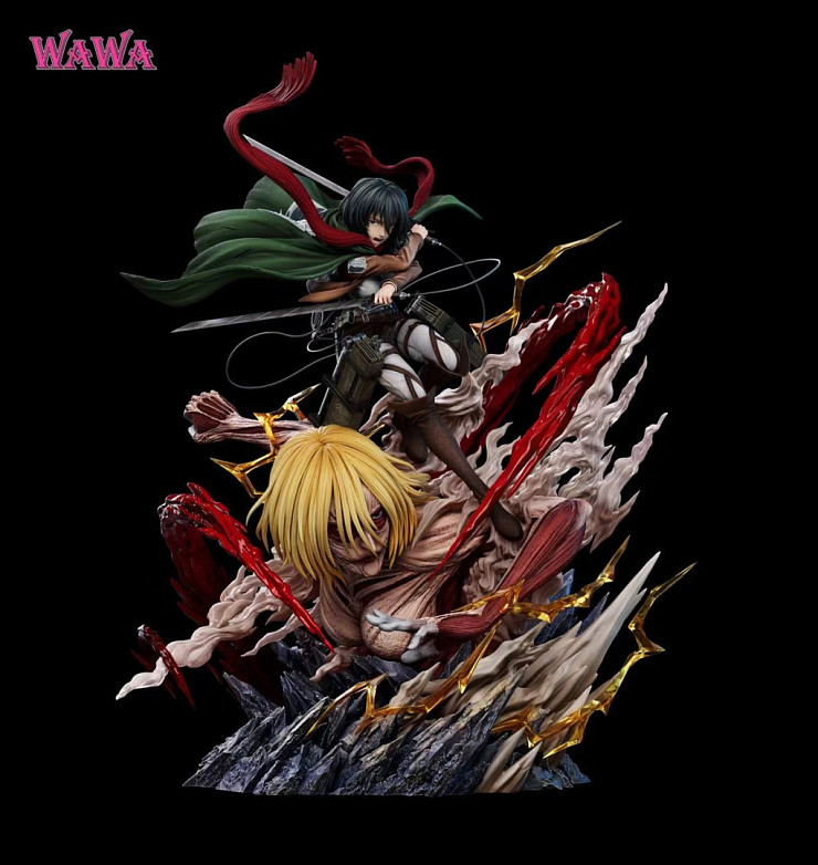 Mikasa Akkerman, Female Titan (Annie Leonhart) от WAWA Studio
