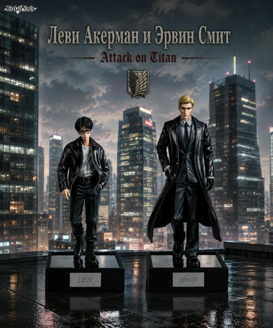 Фигурка Levi Ackerman, Erwin Smith от Mahakala Studio Комплект Леви и Эрвин