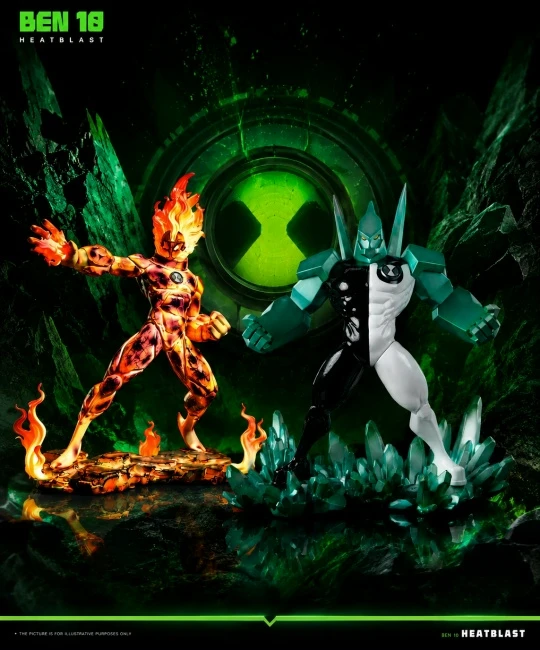 Фигурка Heatblast, Diamondhead от HAIKE Studio Человек-огонь обычная версия