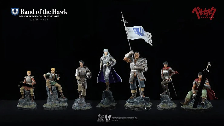 Фигурка Guts, Casca, Griffith, Rickert, Corkus, Judeau, Pippin от BIHS Studio, Bard Версия с Коркусом