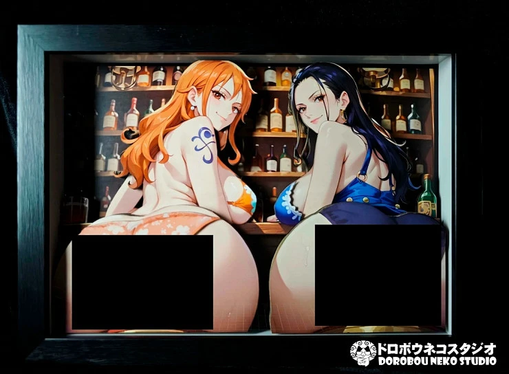 Фигурка Nami, Nico Robin от Dorobou Neko Studio