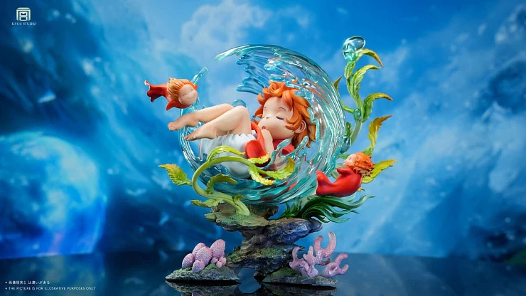 Фигурка Ponyo от KYUU Studio Версия с зеленым или синим водным барьером на выбор