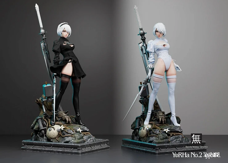 Фигурка YoRHa No. 2 Type B от Anonymous Studio Белая стандартная версия (1/4)