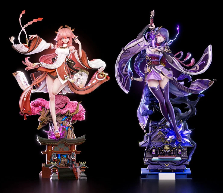 Yae Miko, Raiden Shogun от Hajimi Studio