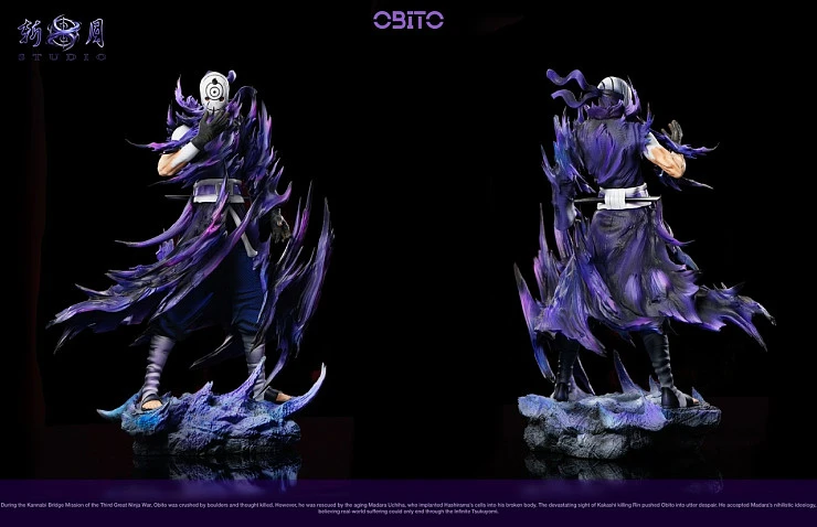 Фигурка Tobi (Obito Uchiha) от ZhanYue Studio Версия D (Бюст 1/4 с двумя сменными головами)