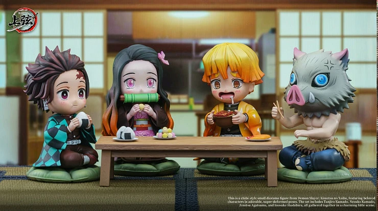 Фигурка Tanjiro Kamado, Nezuko Kamado, Zenitsu Agatsuma, Inosuke Hashibira от Shang Xian Studio
