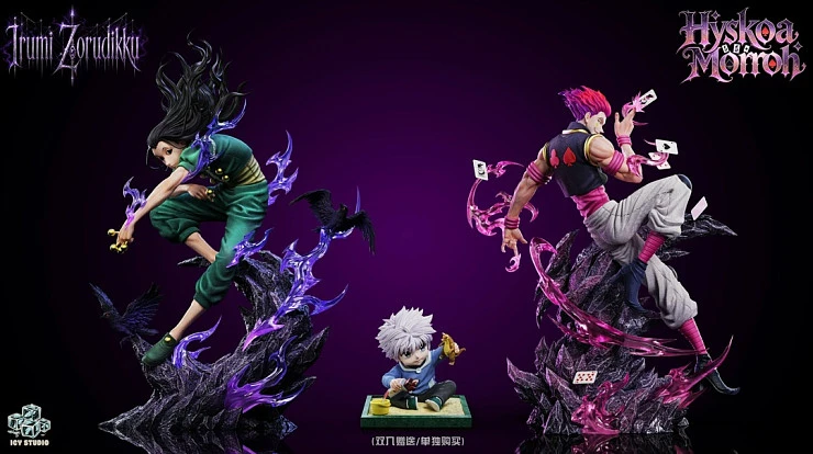 Фигурка Killua Zoldyck, Illumi Zoldyck, Hisoka Morou от ICY Studio Сет из трёх