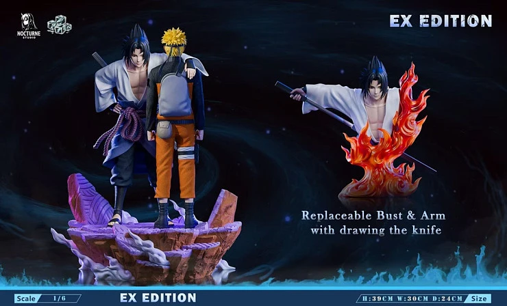 Фигурка Uchiha Sasuke, Uzumaki Naruto от Nocturne Studio × ICE