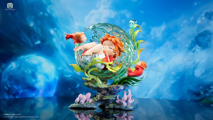 Фигурка Ponyo от KYUU Studio Версия с зеленым или синим водным барьером на выбор